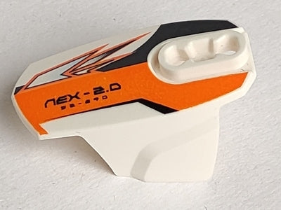 LEGO 90639pb002 Hero Factory Armor with Ball Joint Socket - Size 5 with 'NEX 2.0' Pattern - Main Product Image
