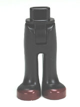 LEGO 92253c00pb03 Mini Doll Hips and Trousers with Back Pockets with Dark Red Shoes Pattern - Thick Hinge - Main Product Image