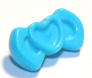 LEGO 92355c Friends Accessories Bow with Heart and Small Pin in Medium Azure - Authentic LEGO Part