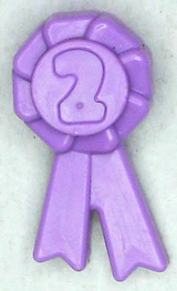 LEGO 92355f Friends Accessories Award Ribbon with Number 2 in Medium Lavender - Authentic LEGO Part