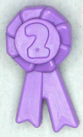 LEGO 92355f Friends Accessories Award Ribbon with Number 2 in Medium Lavender - Authentic LEGO Part