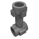 LEGO 92690 Bar   1L with Top Stud and 2 Side Studs (Connector Perpendicular) in Pearl Dark Gray - Authentic LEGO Part