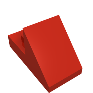 LEGO 92946 Slope 45 2 x 1 with 2/3 Cutout in Red - Authentic LEGO Part