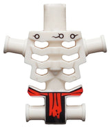 LEGO 93060pb04 Torso Skeleton, Angular Rib Cage with Rivets, Cracks and Red Loincloth Pattern - Main Product Image