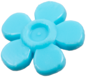 LEGO 93080g Friends Accessories Hair Decoration, Flower with Smooth Petals and Small Pin in Medium Azure - Authentic LEGO Part