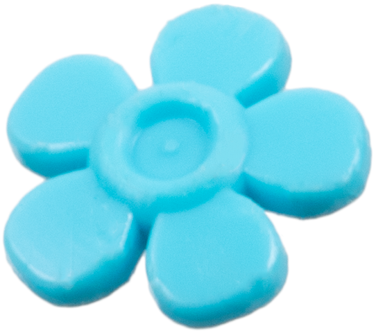 LEGO 93080g Friends Accessories Hair Decoration, Flower with Smooth Petals and Small Pin in Medium Azure - Authentic LEGO Part