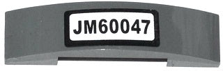 LEGO 93273pb038 Slope, Curved 4 x 1 x 2/3 Double with &#39;JM60047&#39; Pattern (Sticker) - Set 60047 - Main Product Image