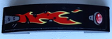 LEGO 93273pb188R Slope, Curved 4 x 1 x 2/3 Double with Taillight, Bright Light Yellow and Red Flames Pattern Model Right Side (Sticker) - Set 70421 - Main Product Image