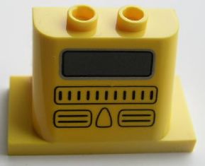 LEGO 93598pb03 Windscreen 2 x 3 x 2 with 2 x 4 Base with Grille and Window Pattern - Main Product Image