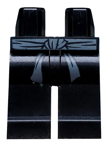 LEGO 970c00pb0095 Hips and Legs with Dark Bluish Gray Sash Pattern - Main Product Image