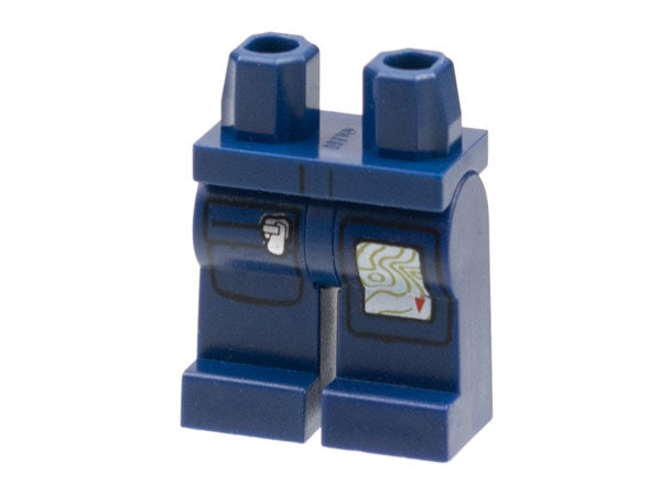LEGO 970c00pb0126 Hips and Legs with Topographical Map and Zippered Pocket Pattern - Main Product Image