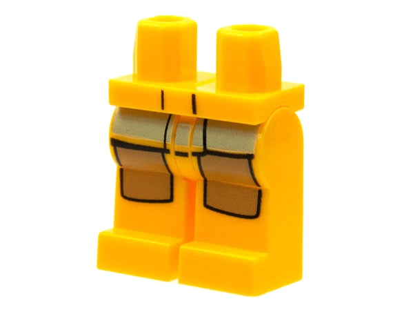 LEGO 970c00pb0128 Hips and Legs with Fire Suit Pattern - Main Product Image