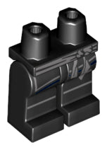 LEGO 970c00pb0468 Hips and Legs with  and Light Bluish Gray Sash and Knee Stripes Pattern - Main Product Image