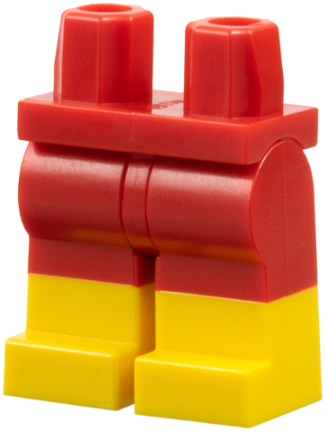 LEGO 970c00pb0575 Hips and Legs with Molded Yellow Lower Legs / Boots  Pattern - Main Product Image