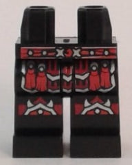 LEGO 970c00pb0579 Hips and Legs with Red Studded Belt, Tassels and Armor Pattern - Main Product Image