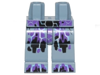 LEGO 970c00pb0674 Hips and Legs with Black and Dark Purple Rock Veins Pattern - Main Product Image