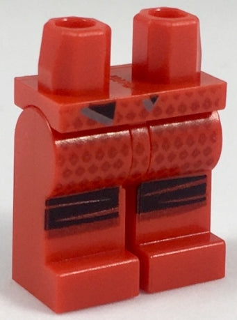 LEGO 970c00pb0794 Hips and Legs with Dark  Diamonds, Black Knee Wrappings Pattern - Main Product Image