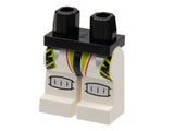 LEGO 970c01pb01 Hips and White Legs with Lime Stripes and Silver Knee Pads Pattern - Main Product Image