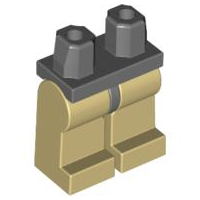 LEGO 970c02 Hips and Tan Legs - Main Product Image
