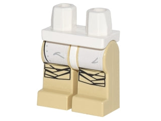 LEGO 970c02pb03 Hips and Tan Legs with SW  Leggings, Puttees Thick Wrap Pattern - Main Product Image