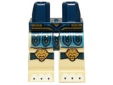 LEGO 970c02pb09 Hips and Tan Legs with Blue Loincloth, Gold Knee Pads and Belt and White Claws Pattern - Main Product Image