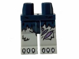 LEGO 970c86pb16 Hips and Light Bluish Gray Legs with  Loincloth, Fur, Purple Sinew Patches and White Claws Pattern - Main Product Image