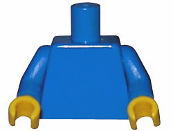 LEGO 973c007 Torso Plain /  Arms / Yellow Hands - Main Product Image
