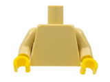 LEGO 973c067 Torso Plain / Tan Arms / Yellow Hands - Main Product Image