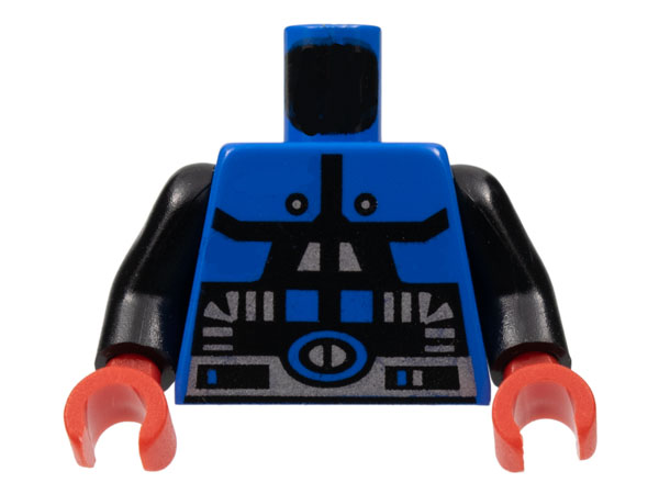 LEGO 973p66c01 Torso Space Spyrius Pattern / Black Arms / Red Hands - Main Product Image