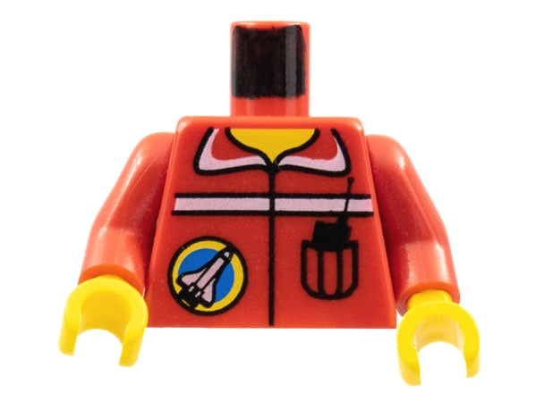 LEGO 973pb0059c01 Torso Space Port Logo and Radio in Pocket Pattern /  Arms / Yellow Hands - Main Product Image