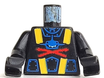 LEGO 973pb0075c01 Torso Aquazone Aquashark Blue Shark with Red &#39;X&#39; Pattern /  Arms /  Hands - Main Product Image