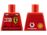 LEGO 973pb0390 Torso Racers Ferrari Front, Vodafone Back (Stickers) without Driver Name Pattern - Main Product Image