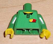 LEGO 973pb0427c01 Torso Soccer Referee Yellow & Red Cards Pattern (Sticker) /  Arms / Yellow Hands - Main Product Image