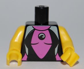 LEGO 973pb0842c01 Torso Female Wetsuit Pattern / Yellow Arms / Yellow Hands - Main Product Image
