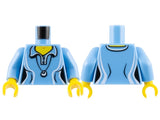 LEGO 973pb0984c01 Torso Female Shirt with Two Buttons and Shell Pendant Pattern /  Arms / Yellow Hands - Main Product Image