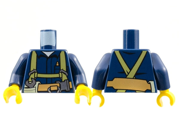 LEGO 973pb1252c01 Torso Shirt with Harness and Wrench, Printed Back Pattern /  Arms / Yellow Hands - Main Product Image