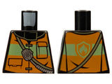 LEGO 973pb1303 Torso Fire Reflective Stripe Vest with Pockets and Shoulder Strap with Radio and Fire Badge on Back Pattern - Main Product Image