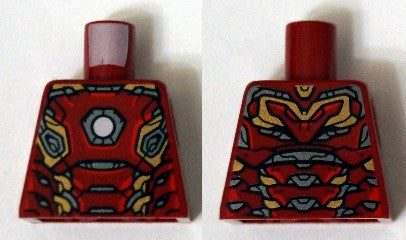 LEGO 973pb1924 Torso Armor with White Circle and Gold and Silver Plates Pattern - Main Product Image