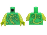 LEGO 973pb2103c01 Torso Plant Vines with Thorns and Green and Lime Leaves Pattern / Lime Arms / Lime Hands - Main Product Image