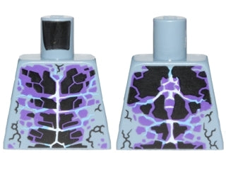 LEGO 973pb2717 Torso Black and Dark Purple Rock Veins Pattern - Main Product Image