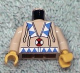 LEGO 973px103c01 Torso Western Indians Triangles, Red/White Amulet Pattern /  Arms / Yellow Hands - Main Product Image