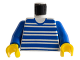 LEGO 973px61c01 Torso Horizontal  Stripes Pattern /  Arms / Yellow Hands - Main Product Image