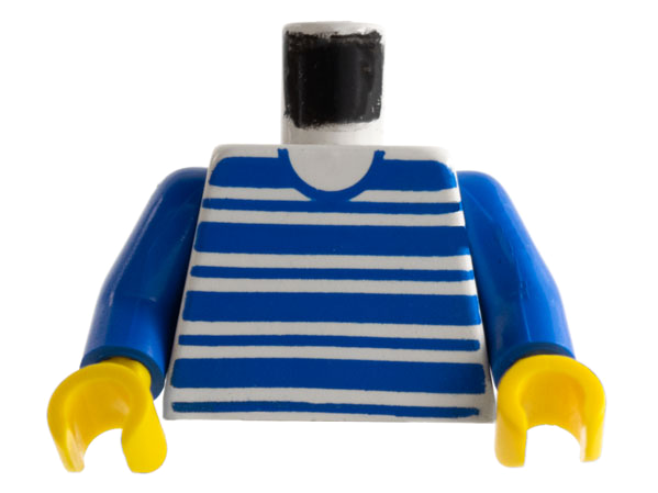 LEGO 973px61c01 Torso Horizontal  Stripes Pattern /  Arms / Yellow Hands - Main Product Image