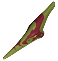 LEGO 98086pb04 Dinosaur Head Pteranodon with Eyes and Dark Red Marks Around Eyes, Head and Beak Pattern - Main Product Image