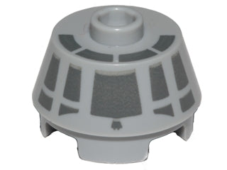 LEGO 98100pb08 Cone 2 x 2 Truncated with Dark Bluish Gray Millennium Falcon Cockpit on Top and Side Pattern - Main Product Image