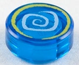 LEGO 98138pb003 Tile, Round 1 x 1 with Ninjago Hypnobrai Pattern - Main Product Image