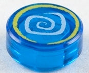 LEGO 98138pb003 Tile, Round 1 x 1 with Ninjago Hypnobrai Pattern - Main Product Image
