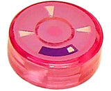 LEGO 98138pb019 Tile, Round 1 x 1 with Circles and Triangles Pattern - Main Product Image