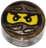 LEGO 98138pb049 Tile, Round 1 x 1 with Ninjago Trapped Cole Pattern - Main Product Image