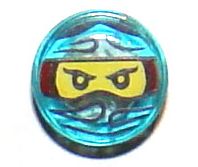 LEGO 98138pb053 Tile, Round 1 x 1 with Ninjago Trapped Nya Pattern - Main Product Image